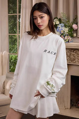 エンブロイダリーブレスレット長袖Tシャツ