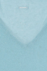 Button v-neck knit_skyblue
