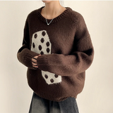Somyi Bold Dice Graphic Oversized Fit Knitwear