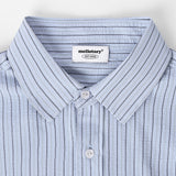 RELAXED PIN STRIPE SHIRT (SkyBlue)