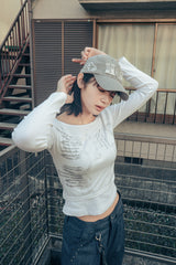 Fallen angel layered top (White)
