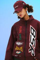 BSR SPORTY TRACK JACKET BURGUNDY