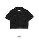 Saffy Linen Two Pocket Crop Jacket