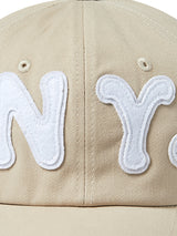 NY キャップ ベージュ