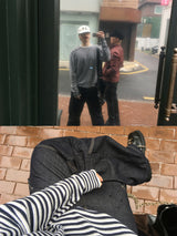 No.1698 stripe side button KNIT (3color)