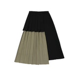 layered pleats skirt