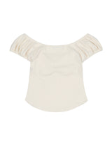 DEAR SHIRRING BUTTON TOP (CREAM)