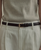 Basic Slim Round Leather Belt – 6 Colors