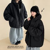 Lennet high neck hooded padded jumper