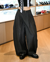 PUSH PUSH PP STRIPES PANTS ストライプワイドパンツ（ブラック）