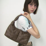 Soft Basket Hobo Bag (S)(brown)