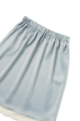 Slip satin midi skirt_skyblue