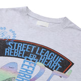 Street league artwork damage washing over-crop fit long sleeve (Melange)