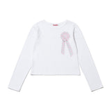 CORSAGE SIDE POINT SLIM LONG SLEEVE