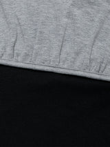 シャーリング コントラスト タンクトップ(GREY)