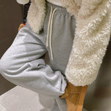 Wool napping wind jogger sweatpants