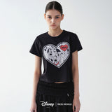 101 DALMATIANS BIG HEART CROP TOP_WHITE