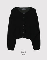 ネーチャーカシミアクロップラムウールニットカーディガン (9color)