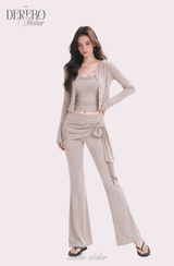 レナ ストラップ トレーニング スリーピースセットアップ (set-up + cardigan + sleeveless pants)