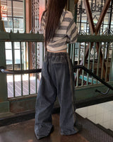 Track denim pants