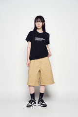25SS チェックリストウーマン半袖Tシャツ ブラック