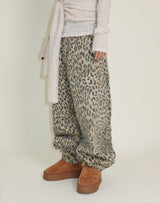 (Leopard Item)キヤヒョウ柄バルーンフィットワイドパンツ