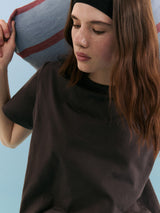 NUBASIC STANDARD ROUND NECK T-SHIRT CHARCOAL