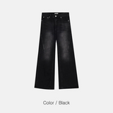 [Unisex] カーブラインフレアデニムパンツ(2color)