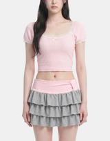 Mielle Tiered Mini Skirt