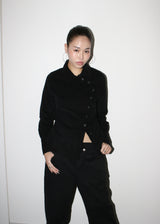Side button shirts [Black]