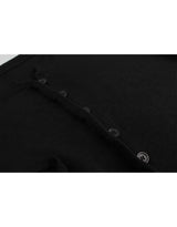 Kate Contrast Ribbon Sleeveless Cardigan Set Black