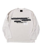 BBD ヒデンスローガンピグメントロングTシャツ（サンド）