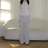 Shirred Skirt Pants