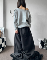 Cat Silky Balloon Loose Balloon Slacks 4 Colors