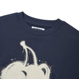 メルティングチェリープリントクロップスウェットシャツ [NAVY]