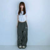 dot patch pants (gray)