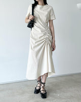 litily shirring nylon one-piece