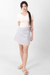 Lace Flower Mini Skirt