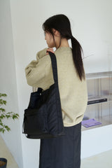 puff pocket padding bag (black)