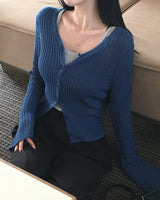 [MADE] Water, V-neck slim cardigan