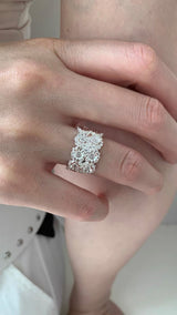 Silver daisy open ring