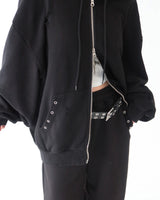 Punching eyelet string wide pants