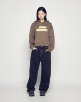 25FW WOMAN クラウドフォントクロップフーディー ココア