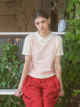 ピンクビスチェリボンTシャツセットアップ