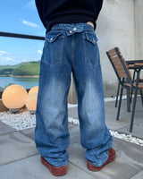 シンチバックバルーンデニムパンツ