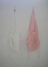 [shiwonderful x voor] Floral Lace Shirring Shoulder Bag_Pink