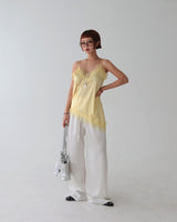 Silk Satin Long Wide Pants