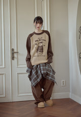 Hush Bear Raglan Pullover Knit