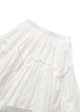 Wave frill skirt_ivory