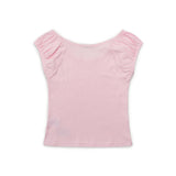 Puff U-neck T-shirt (Pink)